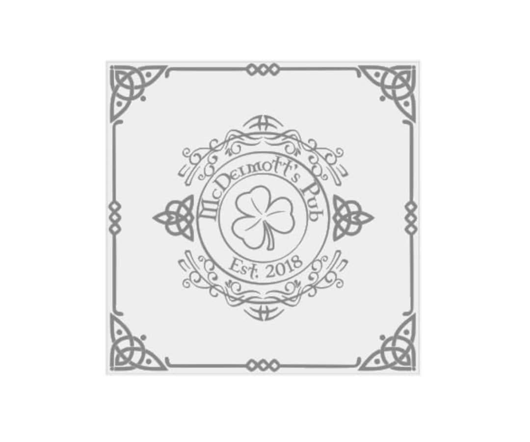 Personalized Large Irish Pub Mirror, Large Basement Mirror