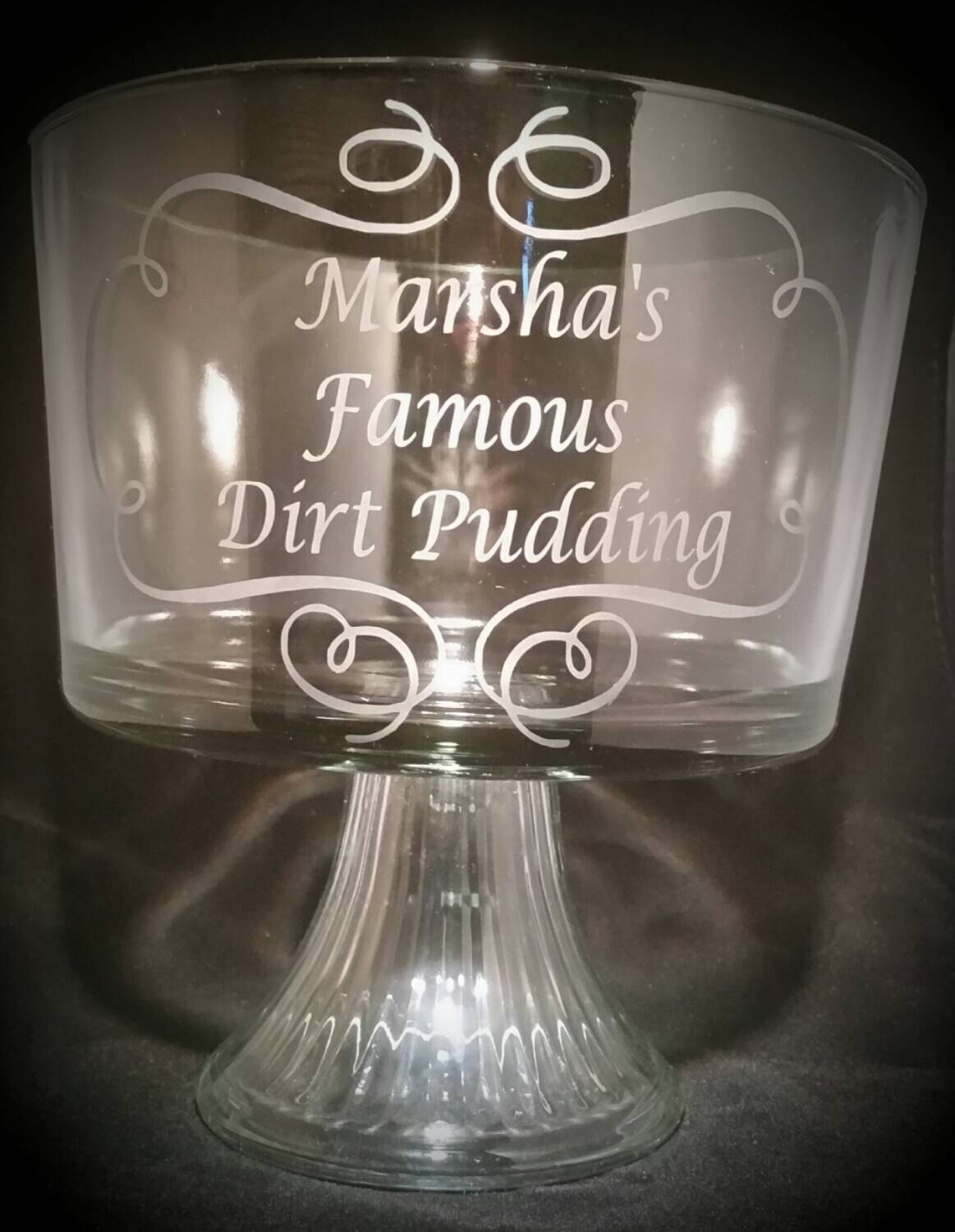 Custom Personalized Dessert Dish Glass Trifle Bowl Etsy