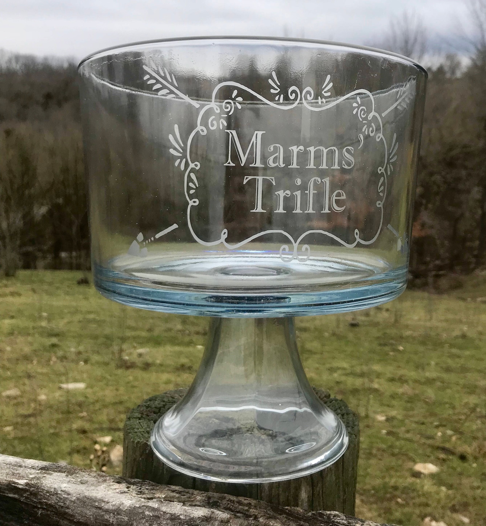 Custom Personalized Dessert Dish Glass Trifle Bowl Etsy