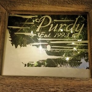Personalized Mirror, Custom Mirror, Black, Large Mirror, Personalized Bar, Custom Engraved Mirror, Bar Mirror 11x14