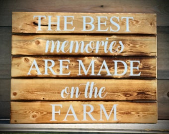 Personalized Hanging Memories Wood Sign|Barnwood Sign|Farmhouse Sign|Hanging Farmhouse Sign|Family Sign|Quote Sign|Custom Barn Wood Sign