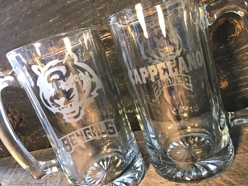 Personalized NFL Beer Mug Custom Beer Stein Glass Beer Etsy