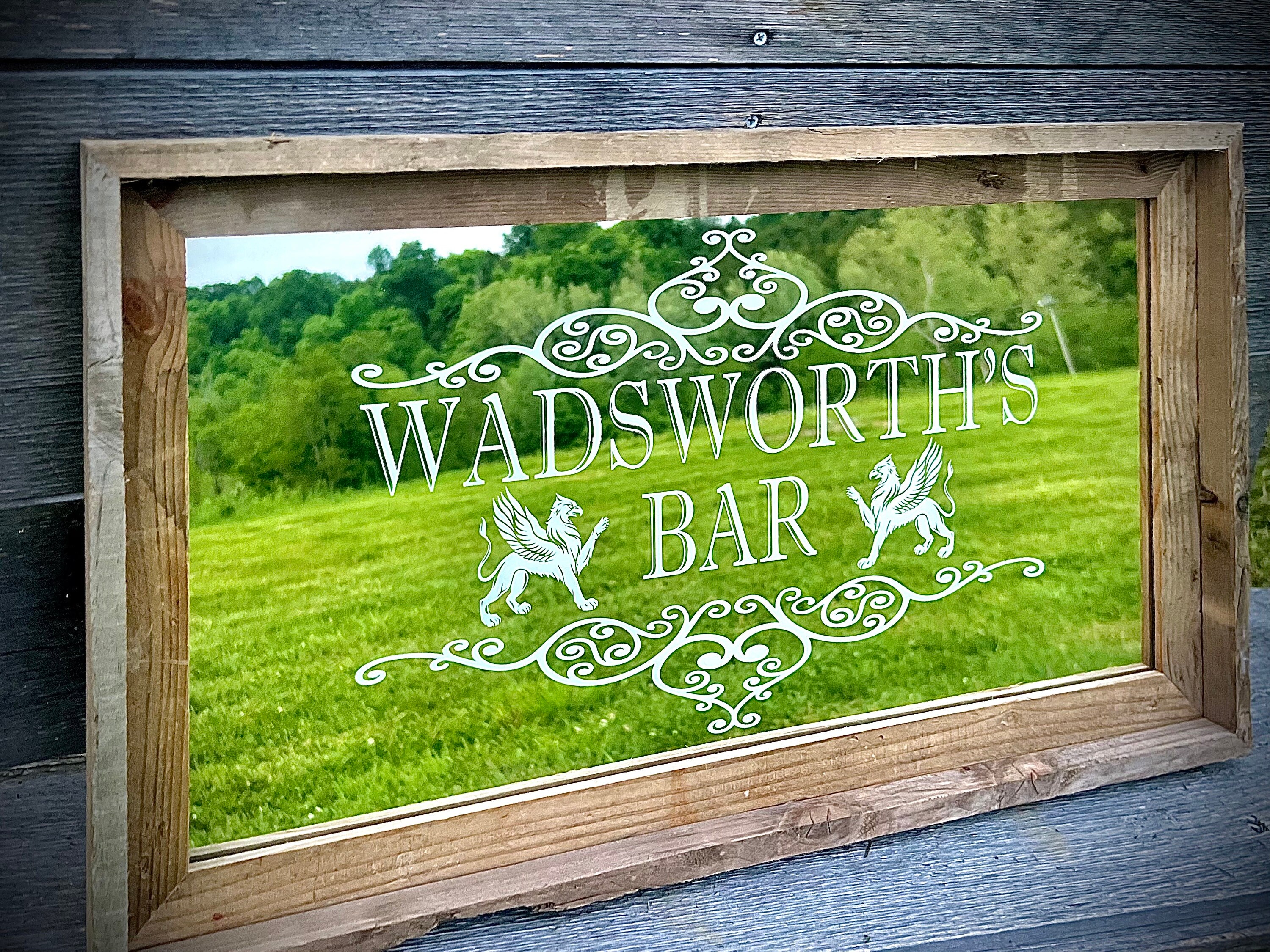 Custom Name Bar Mirror|large Bar Mirror|home Bar Mirror|custom Engraved ...
