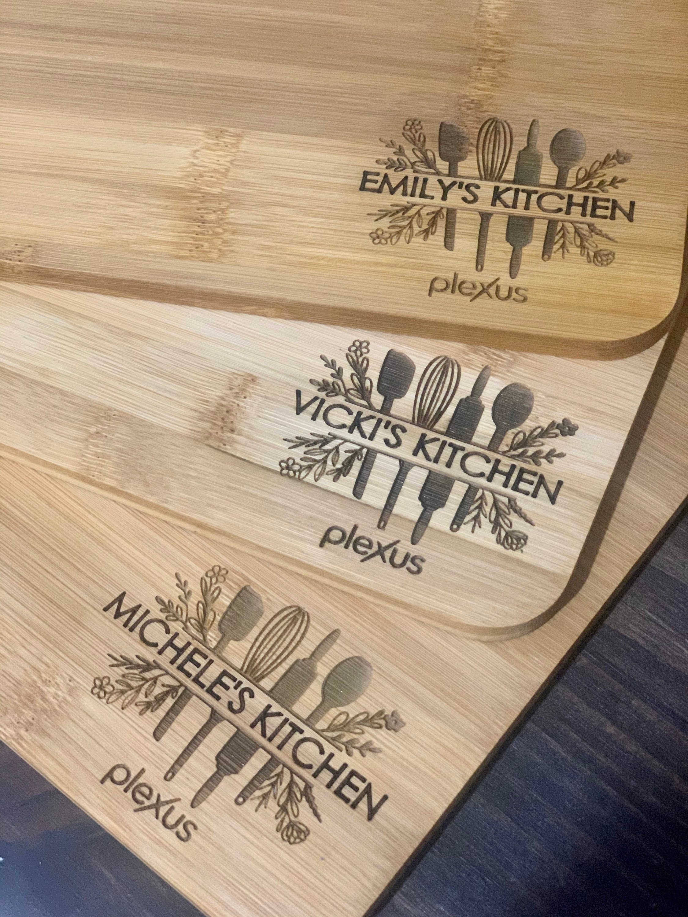 Custom Laser Engraved Bamboo Cutting Boardpersonalized Etsy