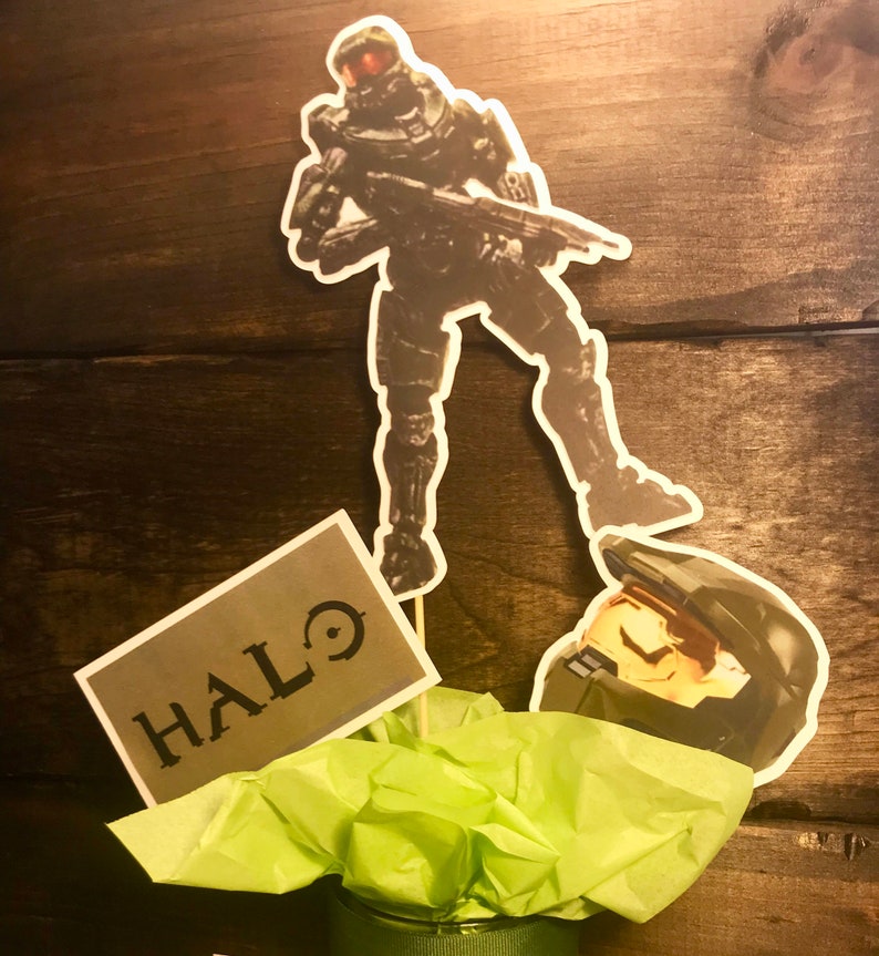 Handmade Halo Birthday Cupcake Toppers or Centerpiece Stakes Etsy