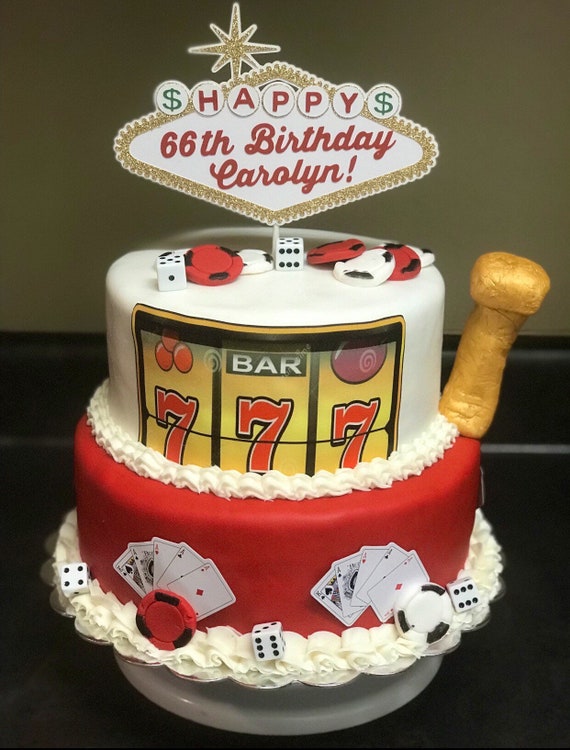 Casino Cake Topper/las Vegas Theme Party Decorations 