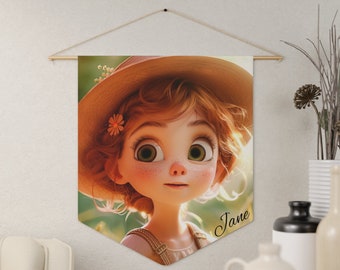 3D Name Banner für Kinderzimmer Dekor • Personalisierte Kinder Wimpel • Wimpel • Geschenk Wimpelkette • Personalisierte Kinder Wimpel