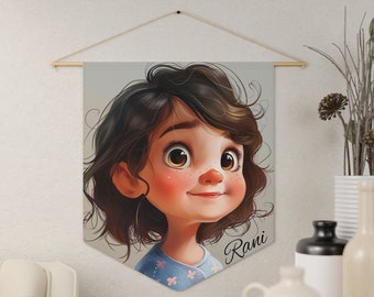 Niedliche Wimpelkette für Kinderzimmer • Wimpelkette • Personalisierte Wimpelkette • Wimpelkette für Kinderzimmer • Wimpelkette • Geschenk-Wimpelkette