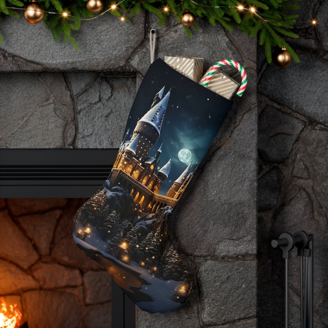 Hogwarts Stocking Magical Harry Potter Christmas Stocking Etsy