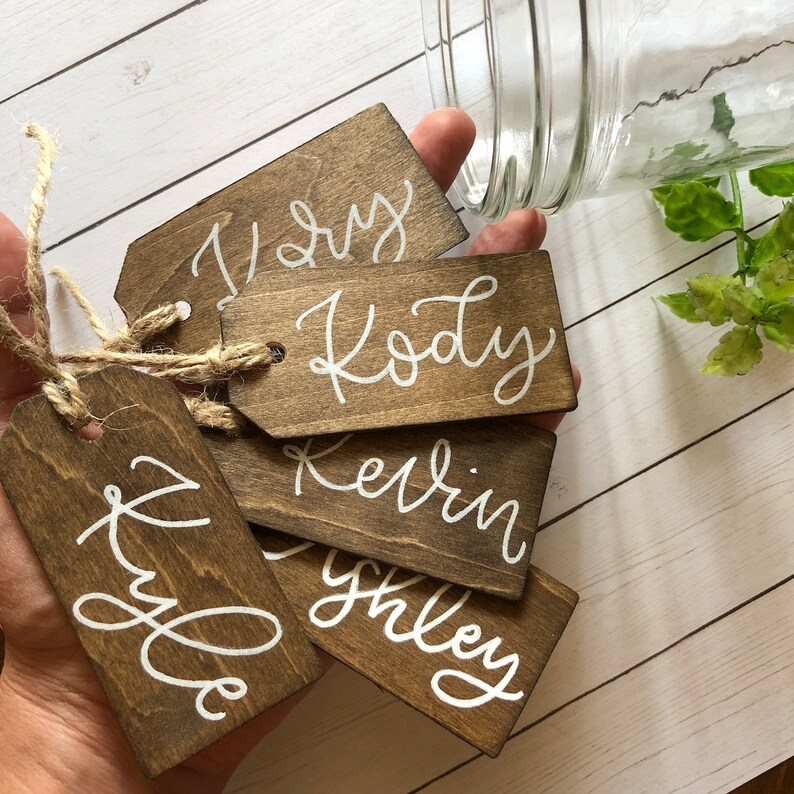 Stocking tags wooden gift tag personalized wooden tags gift Etsy
