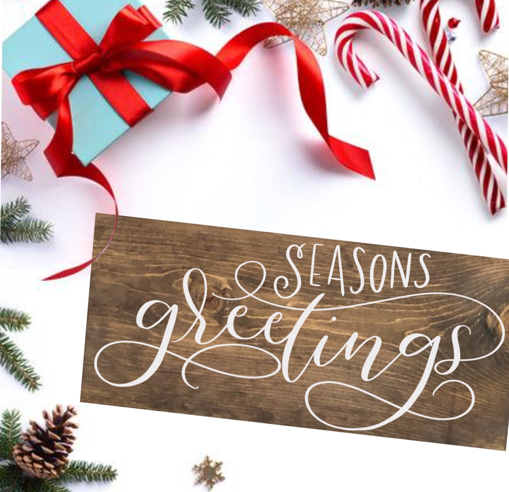 Seasons greetings christmas wood sign christmas gifts Etsy