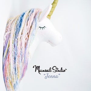Rainbow Pastel white unicorn animal wall mount luxury nursery luxury baby gift