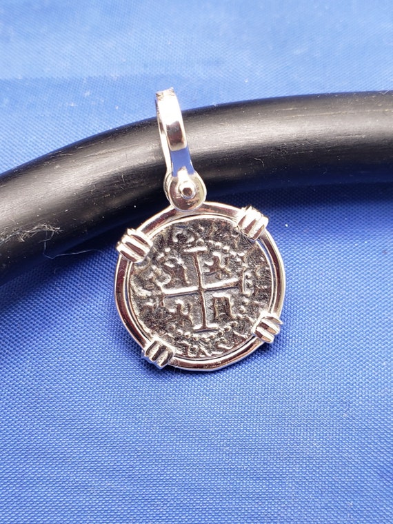 thumbnail image 2 of Atocha Coin Silver Ship Pendant – 925 Sterling Silver Sunken Treasure Jewelry 2 of 4