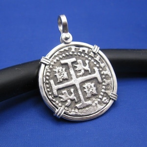 Sterling Silver Medium Sized Caribbean Pirate Coin Pendant