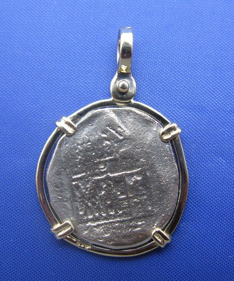Unique Nautical Shipwreck Coin Pendant With Anchor Shaped Etsy