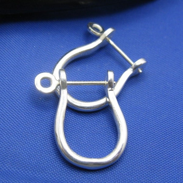 Personalisierter Sterling Silber Pirat Shackle Ohrringe Paar Handarbeit von Crisol Schmuck