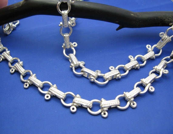 Sterling Silver 8mm Pirate Shackle Anchor Link Chain With