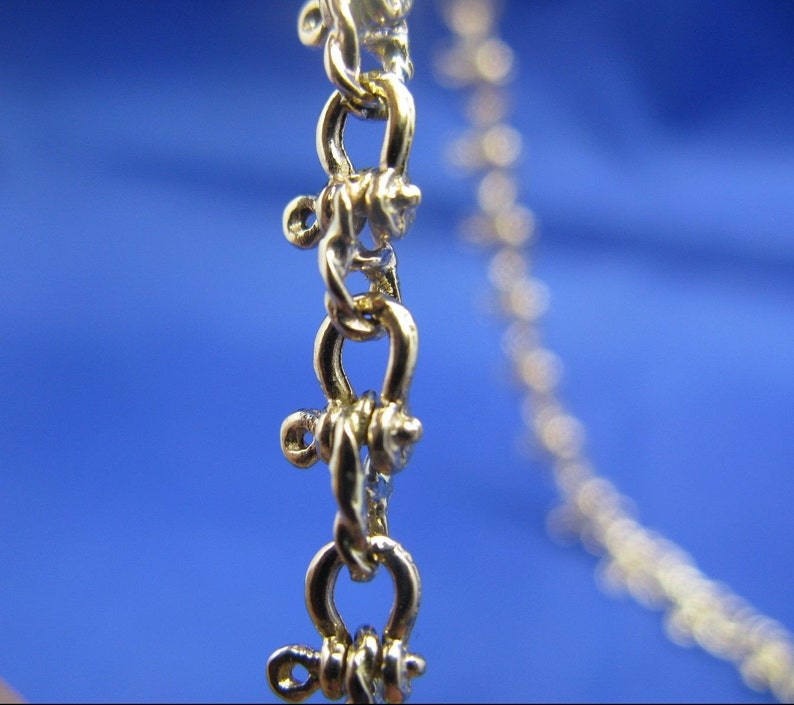 Tri-Color Gold Plated Chain Necklace - 24 Inch Mariner Style, 6mm Width, Valentino Chain, Multi-Tone Alloy