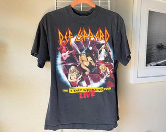 Jahrgang 1993 Def Leppard 7-Tage Weekend Tour Tee Double Hit