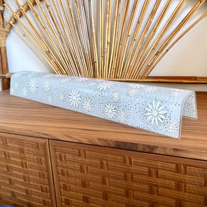 Vintage Flower Power Glass Bathroom Vanity Light Shade 25&quot;
