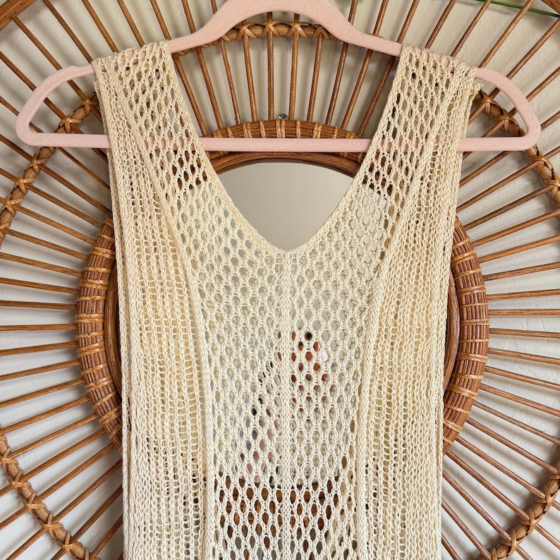 Anthropologie Maeve Crochet Maxi Extra Lange Boho Swim Coverup Bild 7