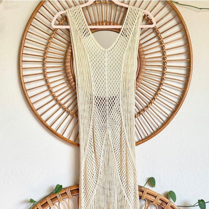 Anthropologie Maeve Crochet Maxi Extra Lange Boho Swim Coverup Bild 4