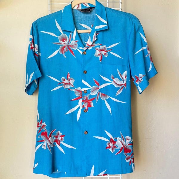 Vintage Aloha Shirt Triumph California S 1960s /70s Hawaiian