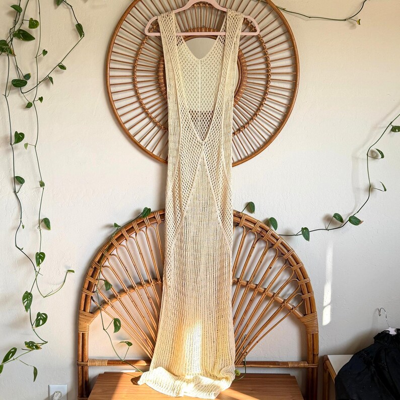 Anthropologie Maeve Crochet Maxi Extra Lange Boho Swim Coverup Bild 2
