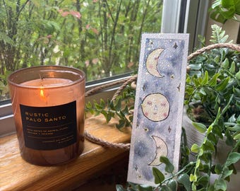 Celestial Moon Phases Bookmark – Glittery Starry Night Book Lover Gift