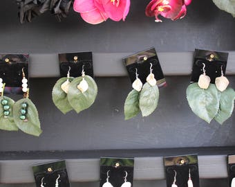 Elle Rose Leaf Earrings