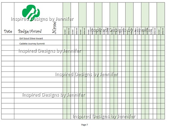 photo Cadette Comic Artist Badge Requirements Pdf girl scout cadette badge award tracker instant download updated with new badges