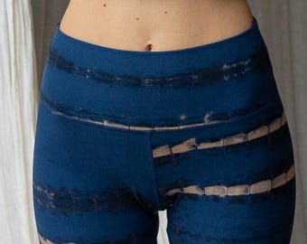 Tie Dye Yoga Shorts, Natural Fabric Activewear