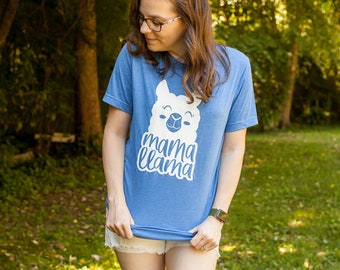 Mama Llama T-Shirt | Funny tee shirt for new mom, toddler mommy gift