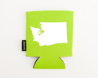 Washington State Can KOOZIE® - Personalized PNW Soda/Beer Can Hugger | Pacific Northwest | home state love | bbq cookout | Seattle, WA gift