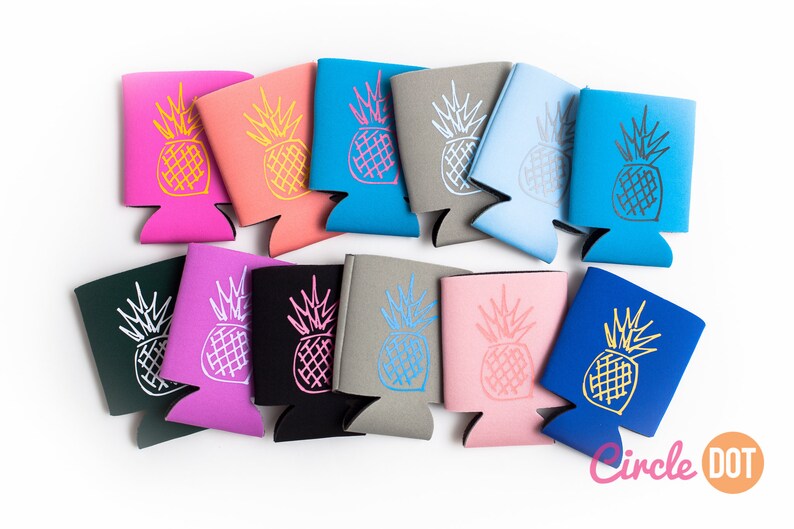 Pineapple Beer Can KOOZIE® Personalized Soda Can Hugger for Etsy