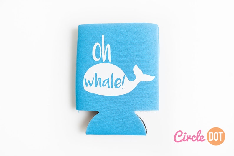 Oh Whale / Oh Well Can KOOZIE® Personalized Beer/Soda Can coozie for beach trip, summer vacation, bachelor bachelorette party, kids gift 画像 9