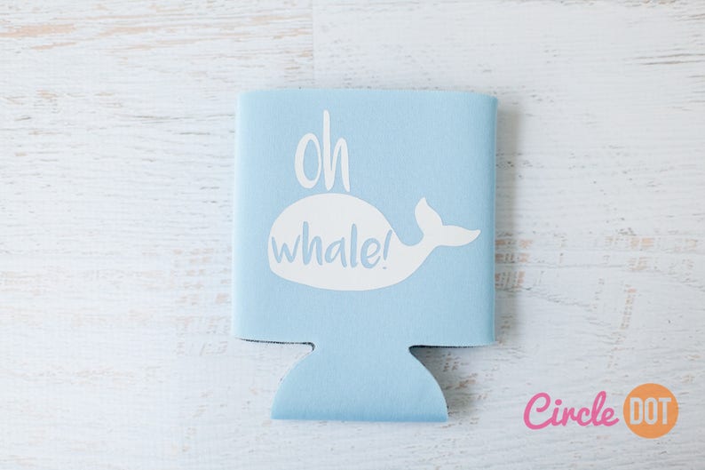 Oh Whale / Oh Well Can KOOZIE® Personalized Beer/Soda Can coozie for beach trip, summer vacation, bachelor bachelorette party, kids gift image 5