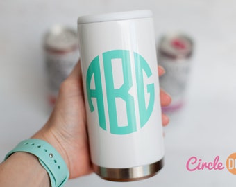 Personalized Slim Can Cooler | Stainless steel can hugger for hard seltzer, energy drinks, hard cider 12 oz can koolie, bridesmaid gift