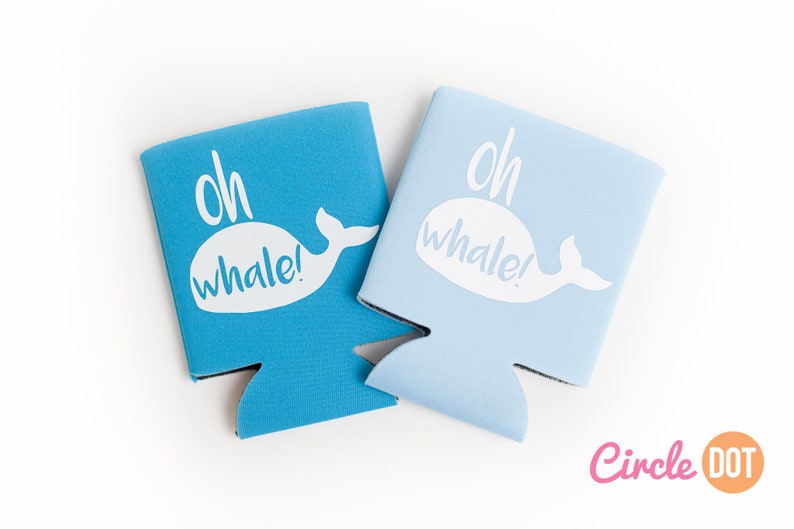 Oh Whale / Oh Well Can KOOZIE® Personalized Beer/Soda Can coozie for beach trip, summer vacation, bachelor bachelorette party, kids gift 画像 6