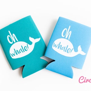 Oh Whale / Oh Well Can KOOZIE® Personalized Beer/Soda Can coozie for beach trip, summer vacation, bachelor bachelorette party, kids gift image 10