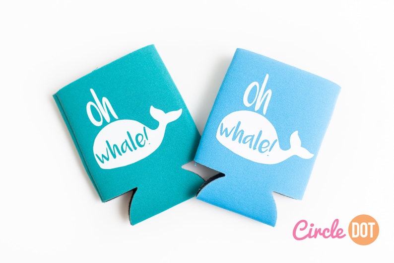 Oh Whale / Oh Well Can KOOZIE® Personalized Beer/Soda Can coozie for beach trip, summer vacation, bachelor bachelorette party, kids gift image 10