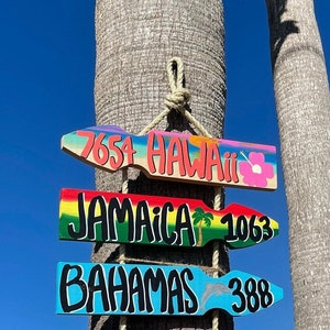 Custom Directional Sign, Hanging Directional Sign, Personalized Beach Signs, Destination Signs Custom, Location Arrows