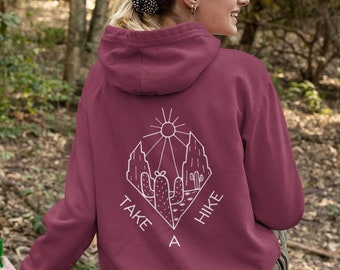 Cactus Hoodie, Cactus Sweatshirt, Take a Hike Hoodie, Outsider Sweatshirt, Hiking Sweater, Hiking Trail Shirts, Adventure Awaits Sweatshirt