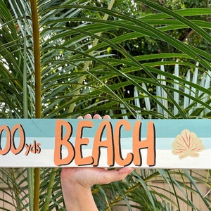 Personalized Directional Sign, Custom Beach Signs Name, Destination Sign, Arrow Sign Lake, Mile Marker Custom Signs, Wood Arrow Signs