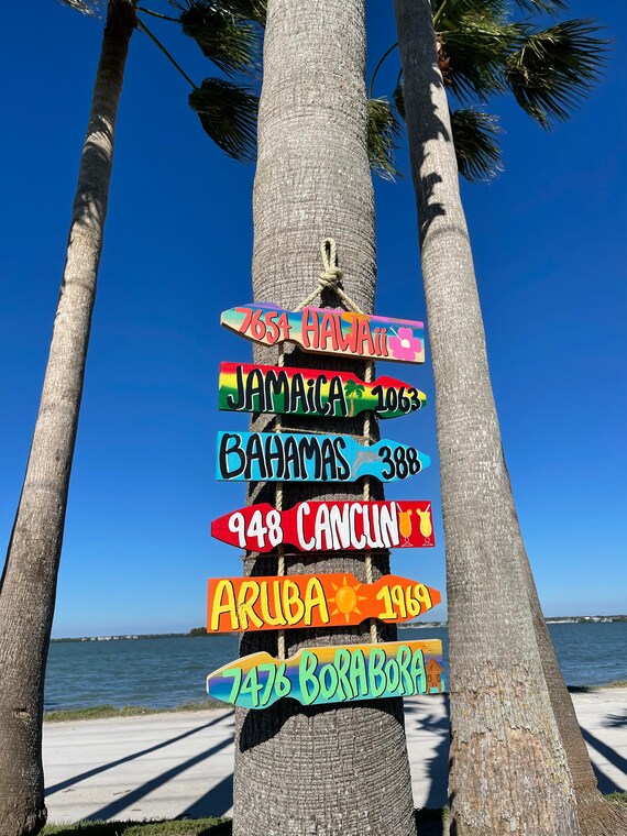 Benutzerdefinierte Tropische Richtung Zeichen Pfeil Position Etsy