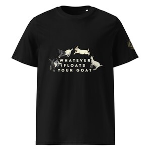 T-shirt bio unisexe à col côtelé - Something Floats Your Goat - Perle