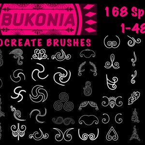 48 Spiral 1 of 4 - Procreate Brushes by Bukonia