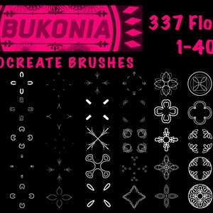 40 Blumenstempel 1 von 9 - Procreate Brushes von Bukonia