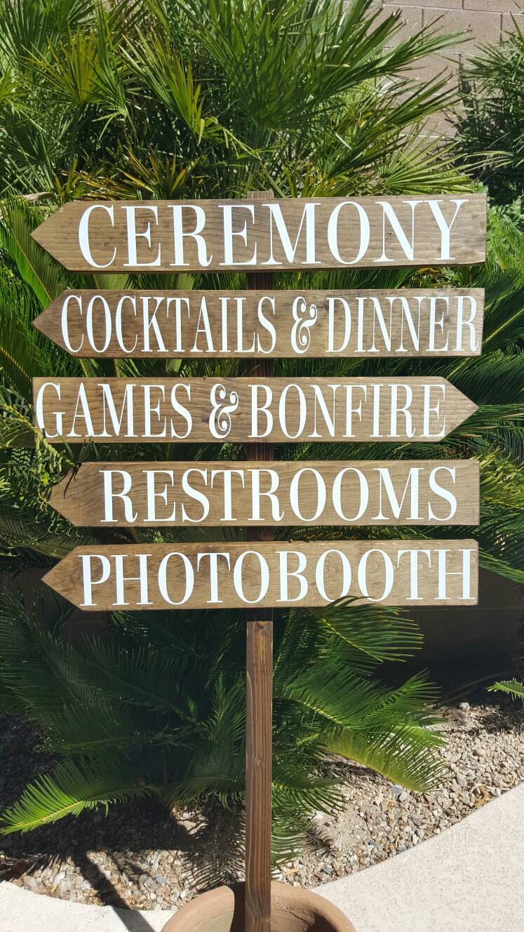 Lawn Games Sign Directional Wedding Sign Custom Sign Etsy