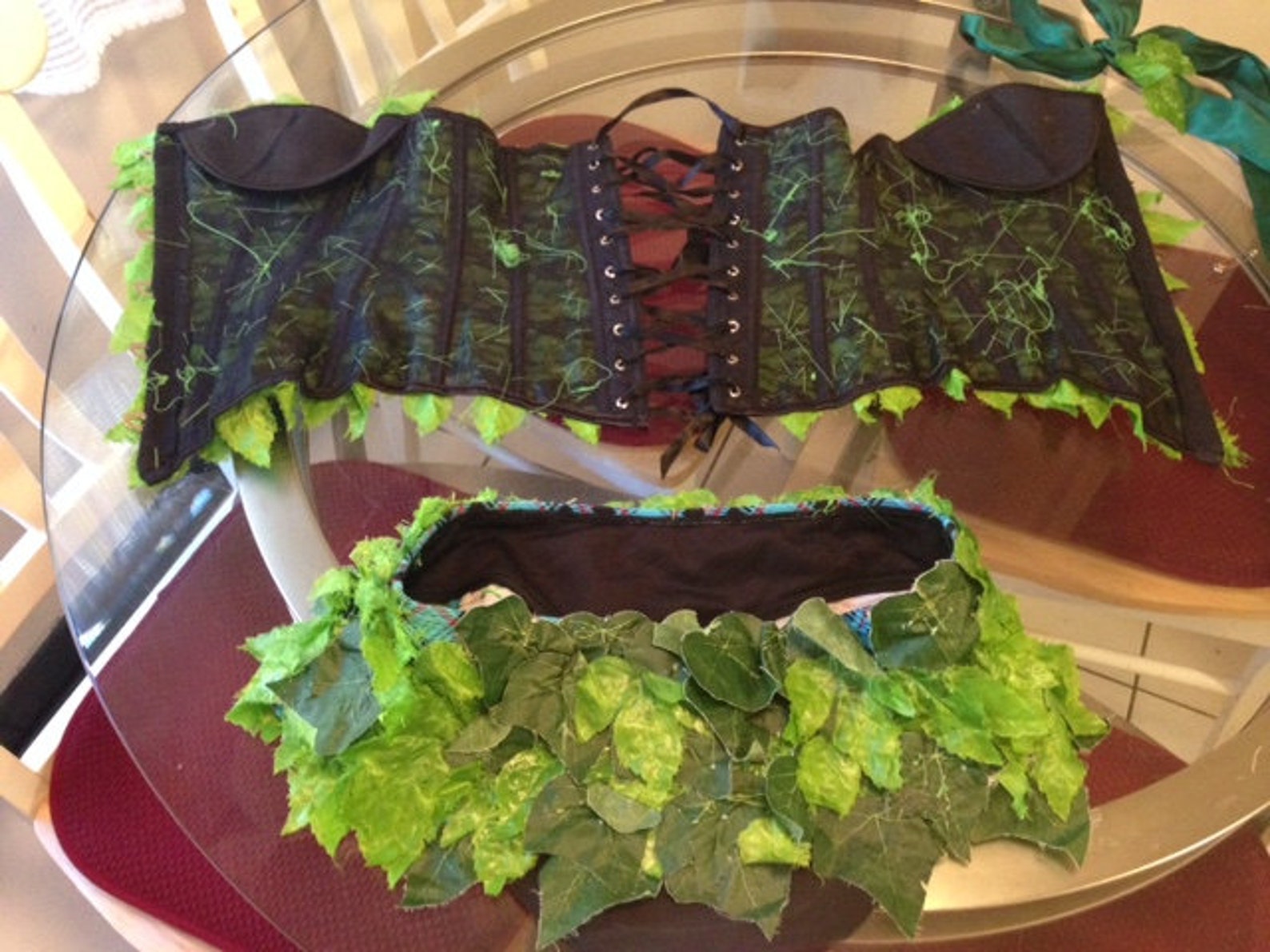 Handmade Poison Ivy Corset and Skirt Costume Size M/L | Etsy